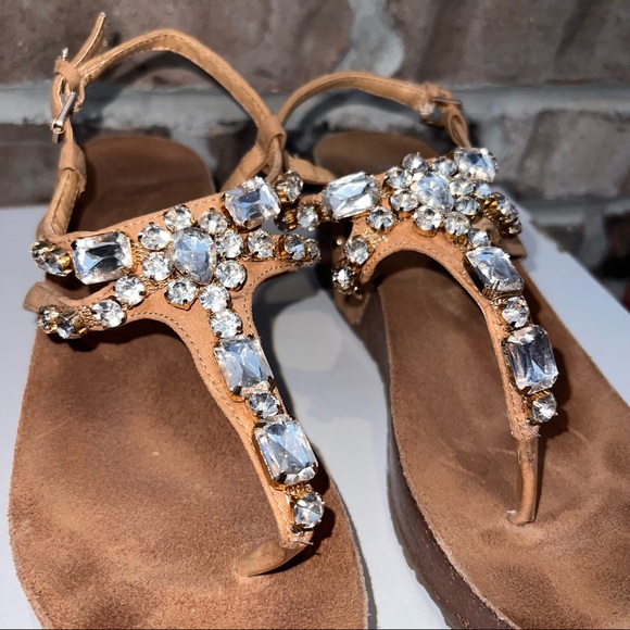 Rhinestone heel sandals- Italian Shoe - Picture 3 of 6